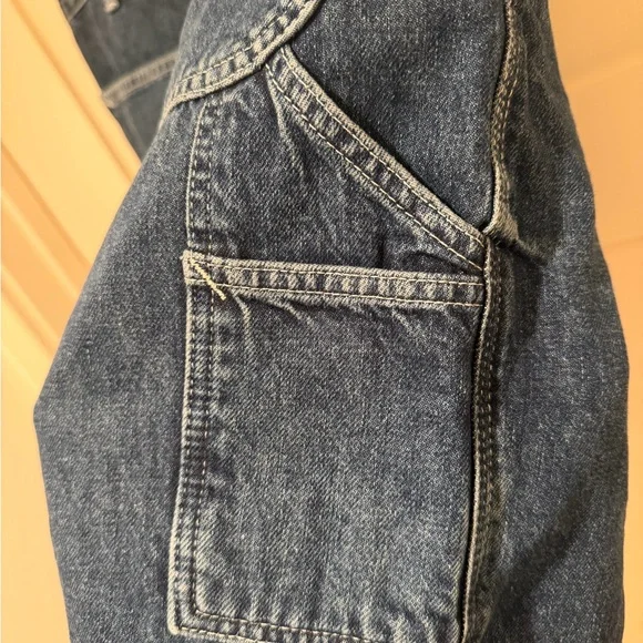 Polo Ralph Lauren Denim Carpenter Shorts Sz 33 Dark Wash Utility Workwear - Picture 4 of 6